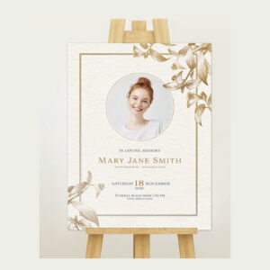 funeral poster board
