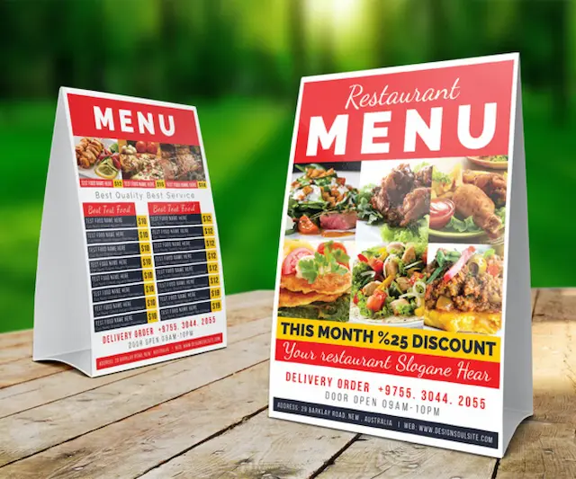 Same Day Table Tent Printing