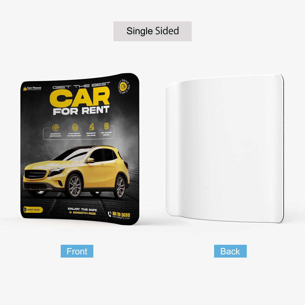 Curved Tension Fabric Display FR + BK