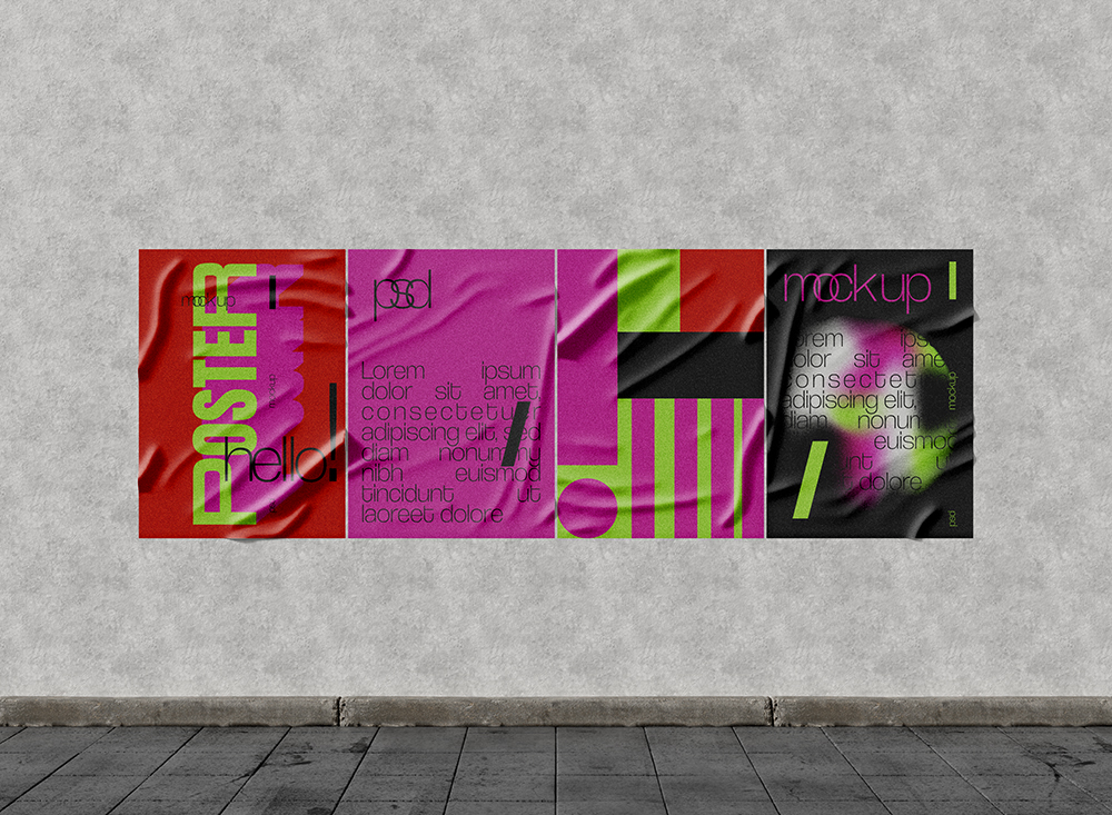 wheat paste posters